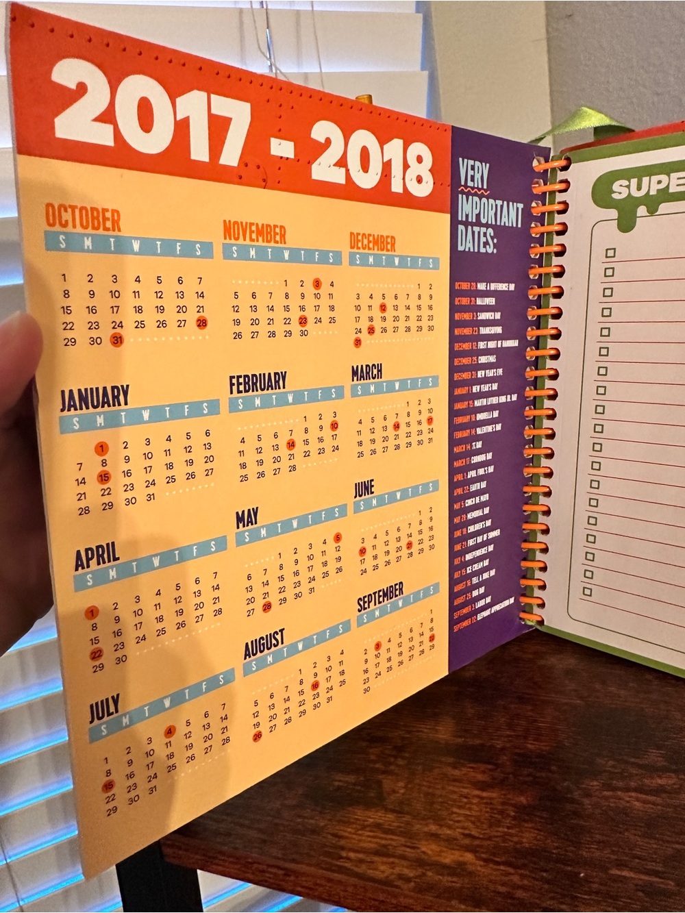 2017-2019 Nickelodeon Slime Calendar Sticker Notebook SpongeBob Unused W/Cup New - Picture 5 of 11